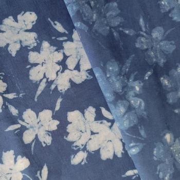Preview: Indigo Hand Block Print aus Indien – FLORAL